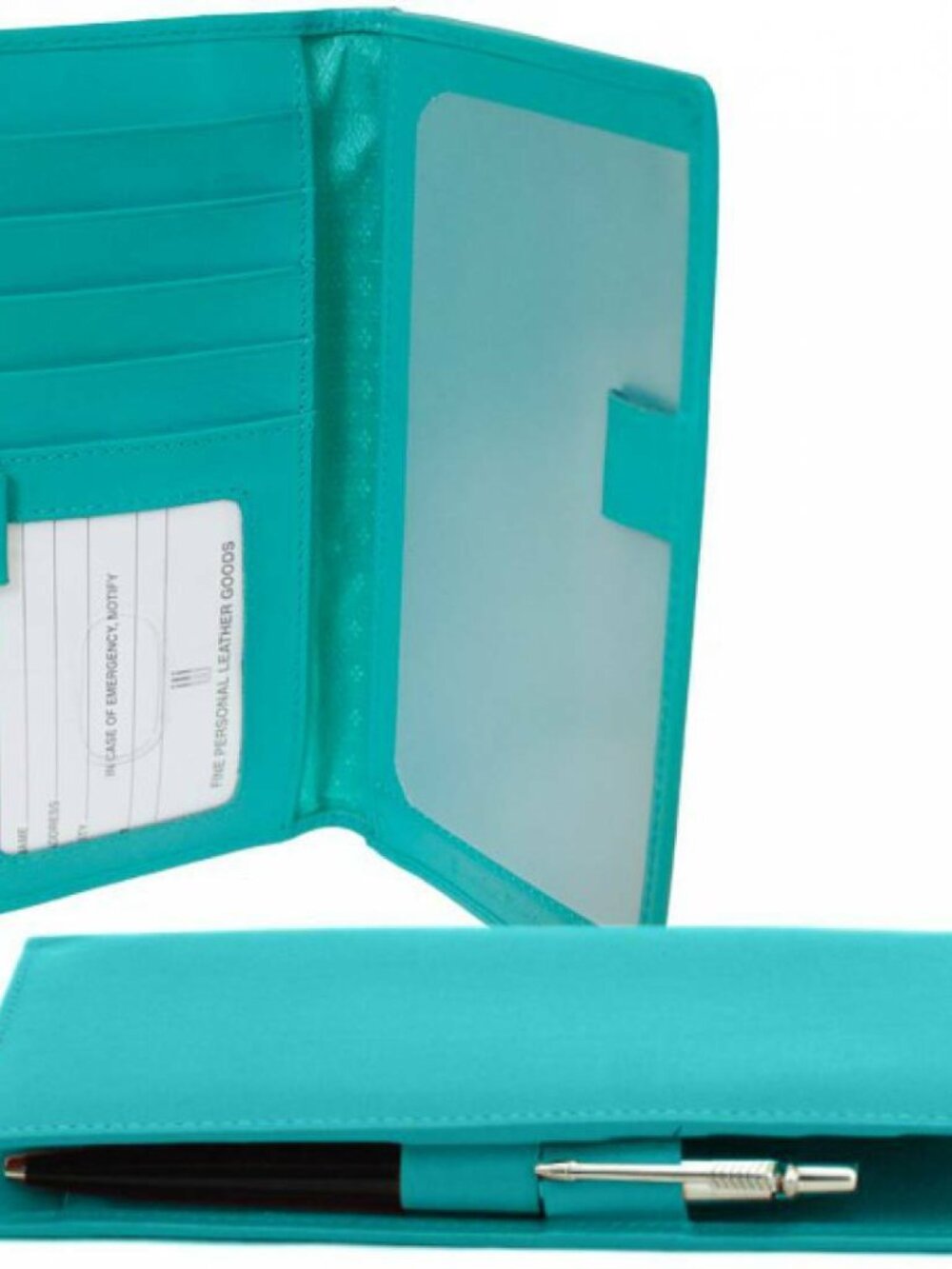 DJNY RFID-Blocking Checkbook Cover - Aqua
